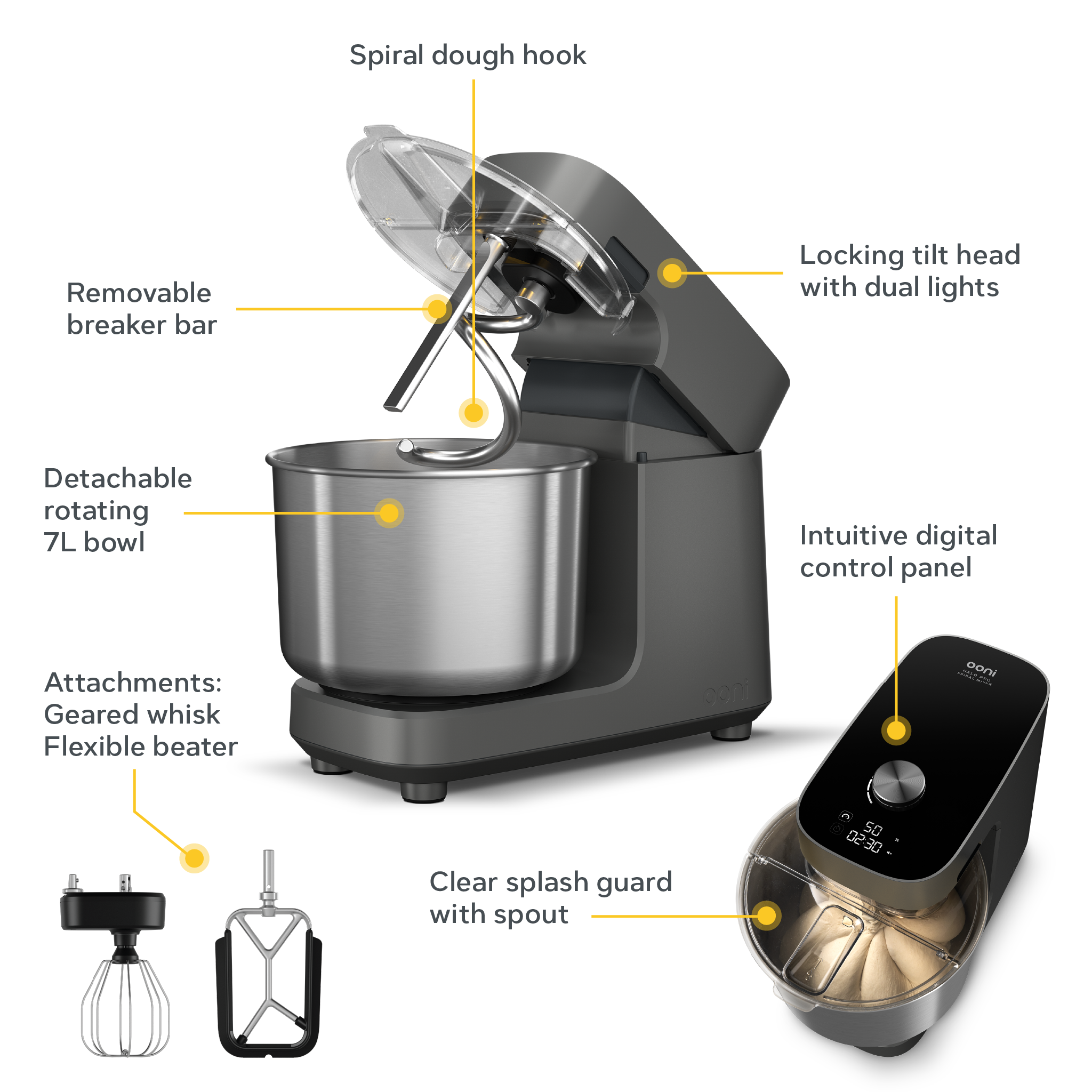Ooni Halo Pro Spiral Dough Mixer - Image 7
